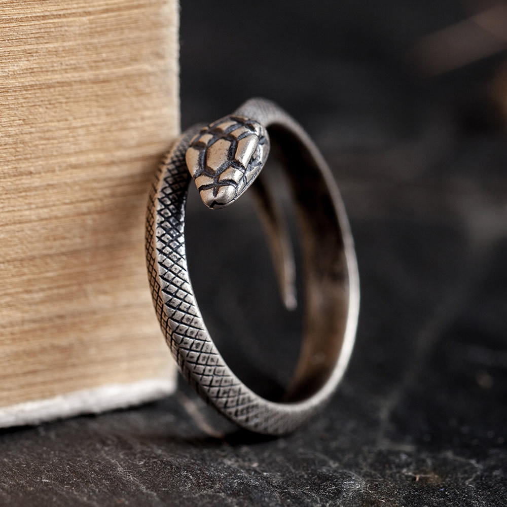 

junerain brand designer single couple ring ring curse gold hoop stick social guy ring male domineering personality retro student society, Silver