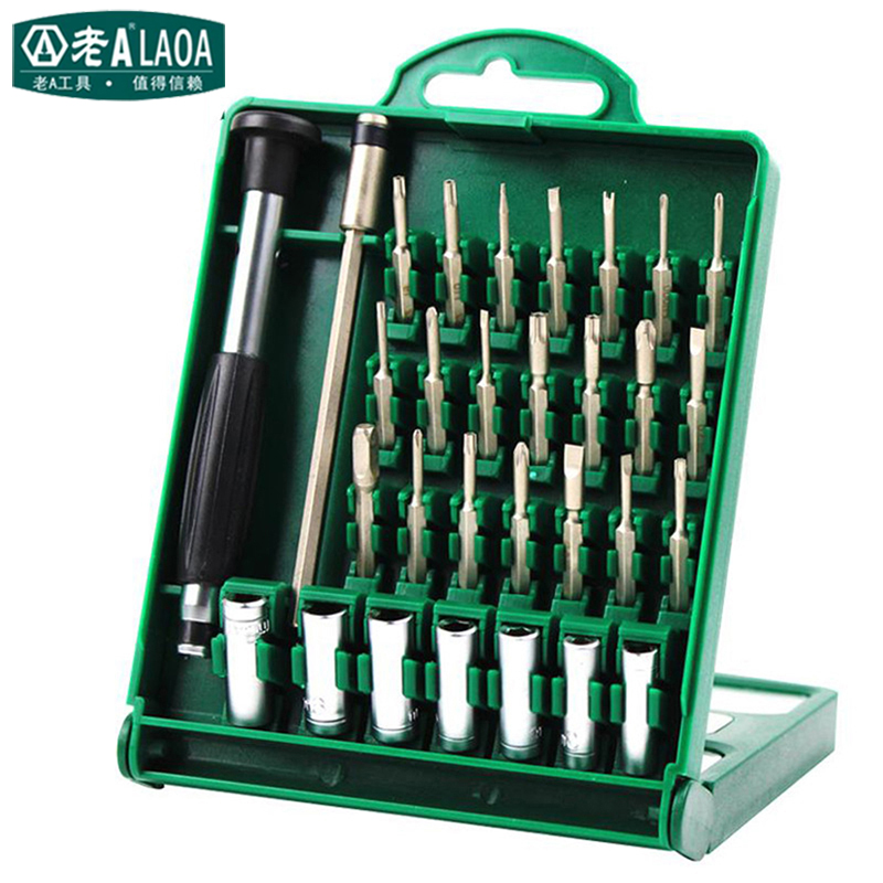 

LAOA 32 in 1 Screwdriver Sets S2 Alloy Steel Repair Kit Precision for Repair Phone Screwdriver Set Tips Screwdrivers