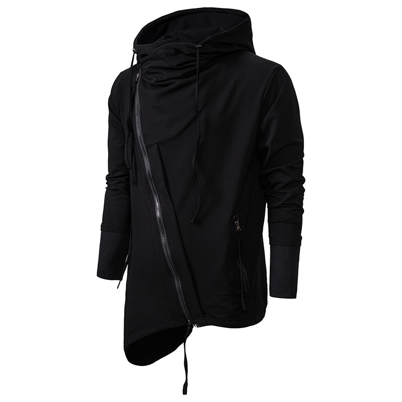 

Men's Hoodies & Sweatshirts Mens For Spring Autumn Casual Assassins Creed Sweatercoat Dark Department Diagonal Zipper Cardigan, Black