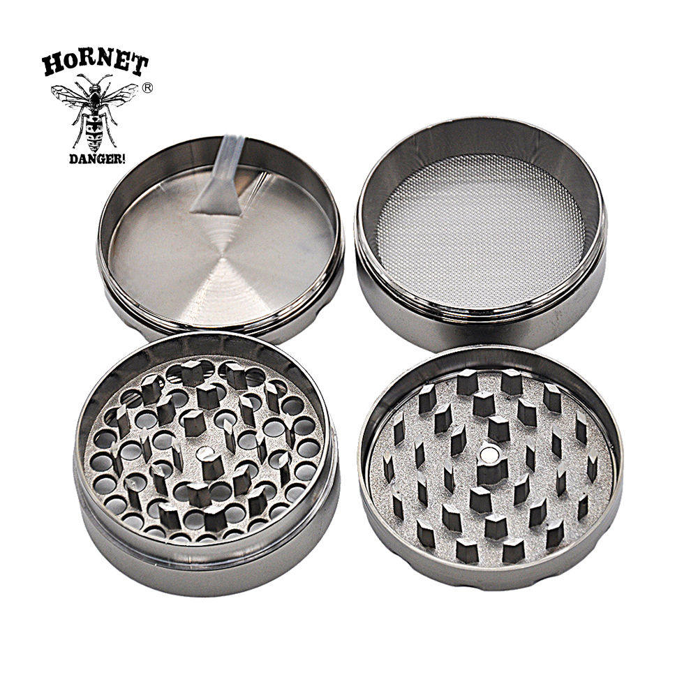 

HORNET Zinc Alloy 60MM 4 Layer Smoking Tobacco Grinder Spice Mill Crusher CNC Herb Grinder Cigarette Accessories Wholesale