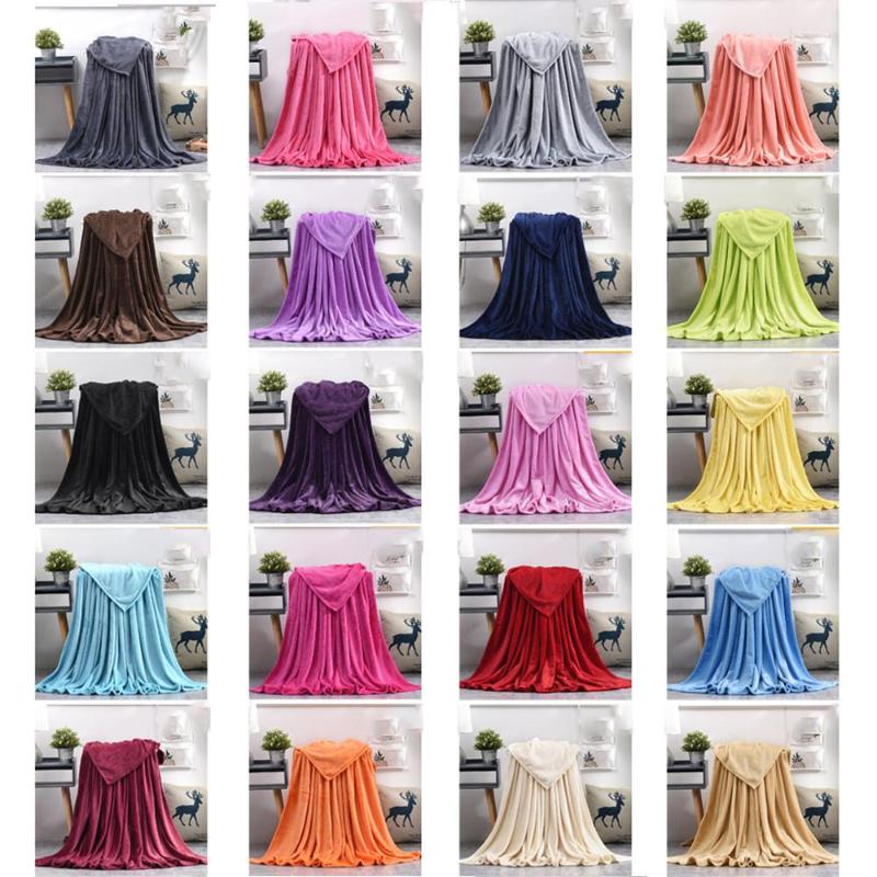 

Soft Warm Coral Fleece Blanket Winter Sheet Bedspread Sofa Bed Travel Throw Light Thin Mechanical Wash Flannel Blankets