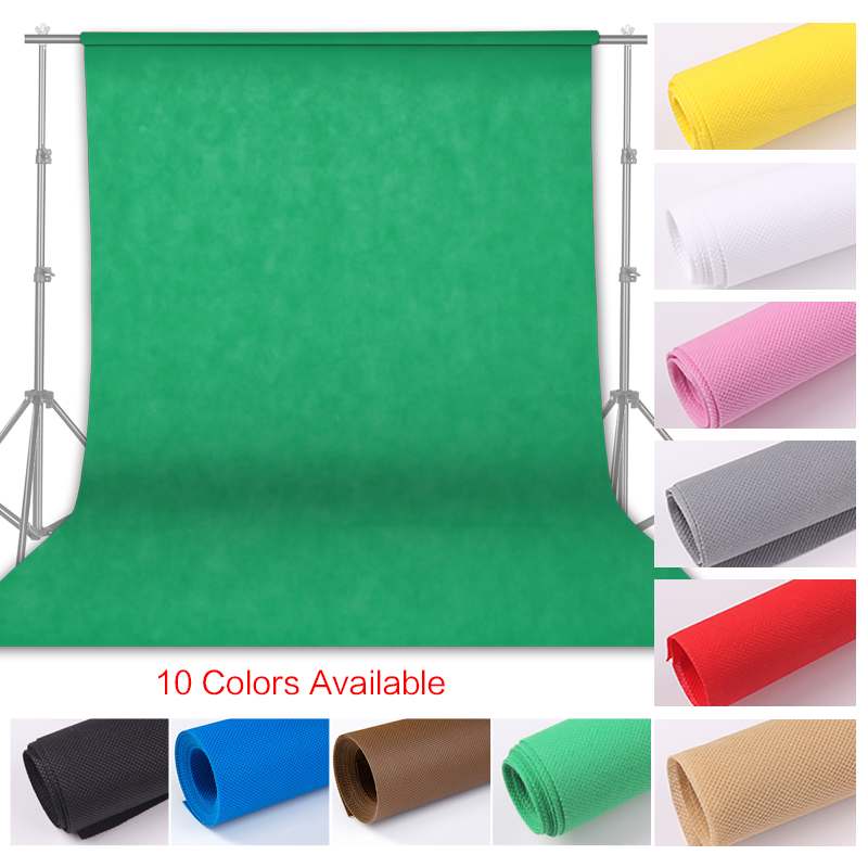 

Photography 1.6x4/3/2M Photo Background Backdrop Green Screen Chroma Key for Photo Studio Background Stand Non Woven 10 Colors