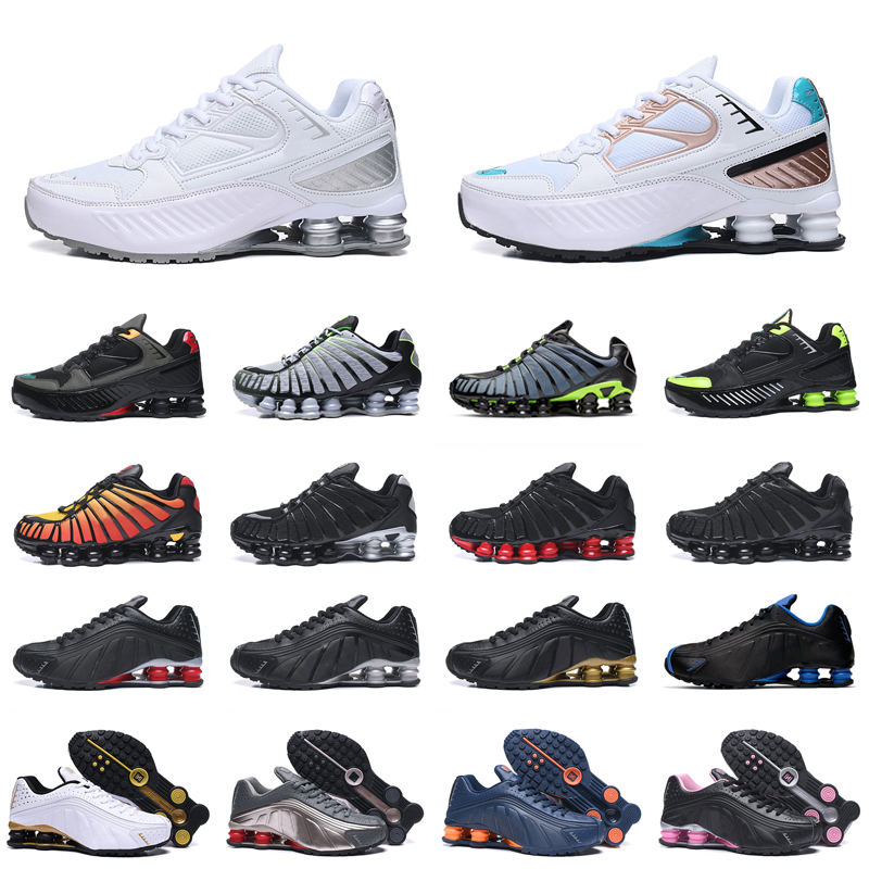 

New Shox TL Enigma Running Shoes Mens Womens Chaussures Triple Black White Silver Volt Blue Orange Neymar Trainers Outdoors Sports Sneakers