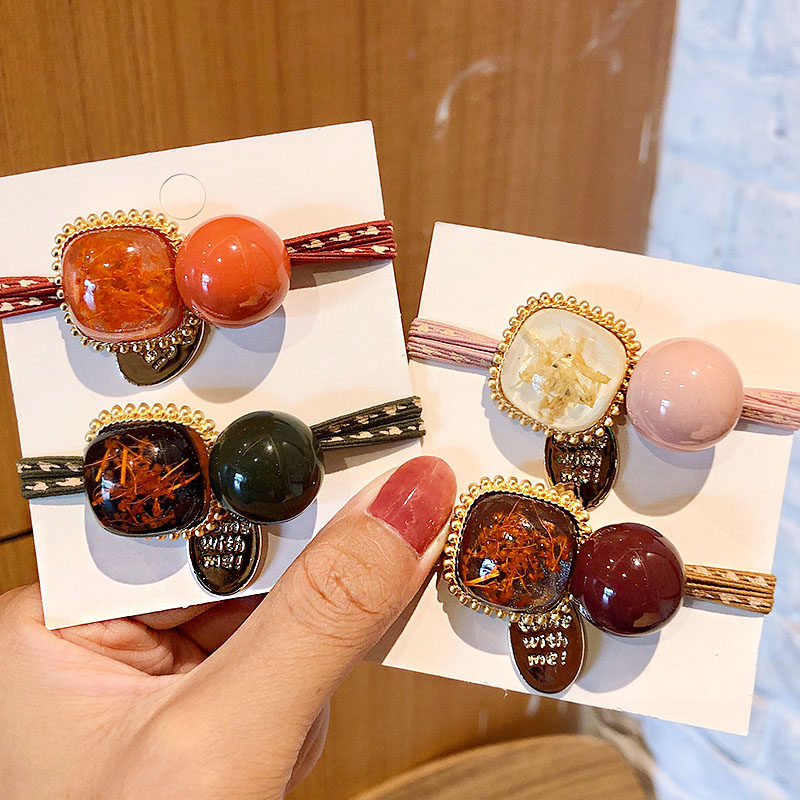 

New Women Elegant Vintage Geometric Elastic Hair Bands Ponytail Holder Scrunchie Rubber Bands Fashion Hair Accessories