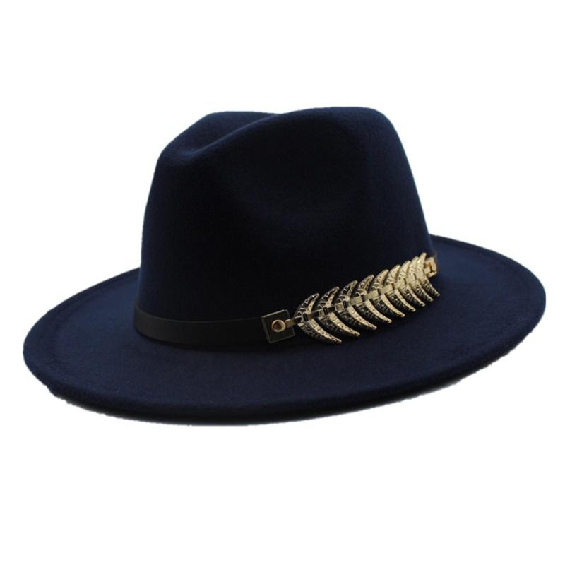 

New Men Women Authentic Retro Fedora Hat Dance Party Hat Outdoor Travel Casual Size 56-58CM, Blue