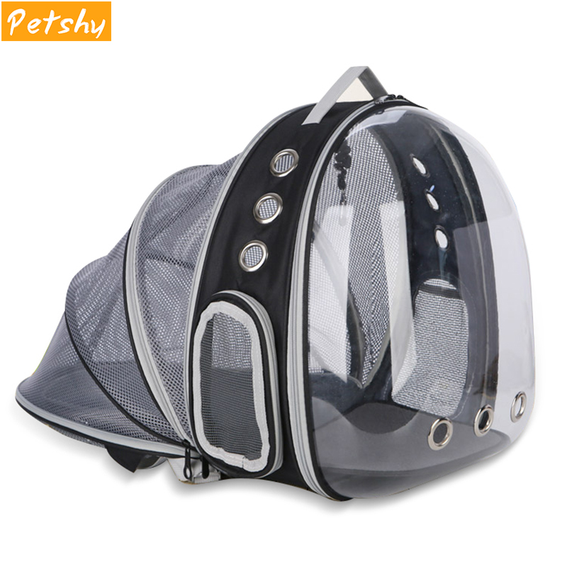 

Petshy Transparent Space Pet Cat Backpack Window Small Dog Carrying Cage Outdoor Traveler Puppy Kitten Pet Carrier Bag