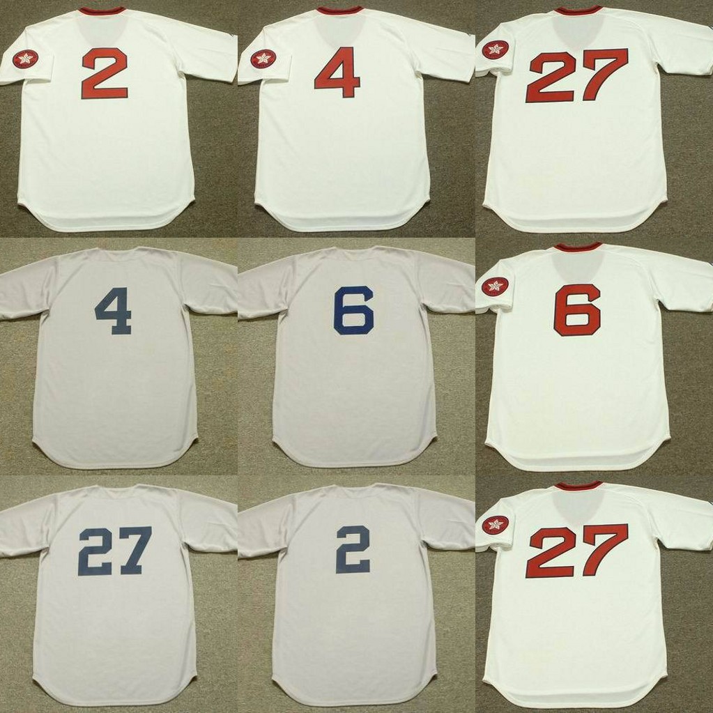 

Boston 2 JERRY REMY 6 RICO PETROCELLI 4 BUTCH HOBSON 27 CARLTON FISK baseball jersey stitched, Black
