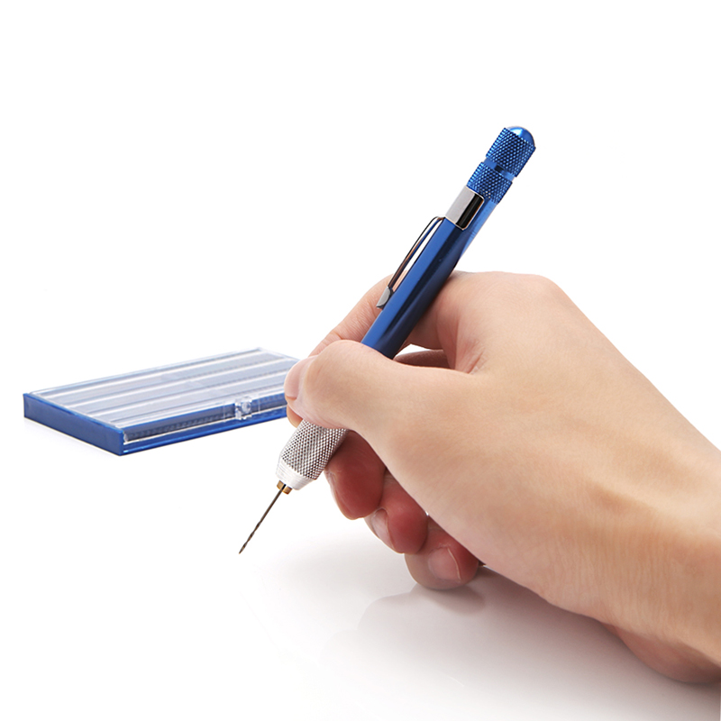 

21 Pcs Mini Twist Drill Bits Set Index 61-80 w/Aluminum Hand Drill For Hobby L4MF