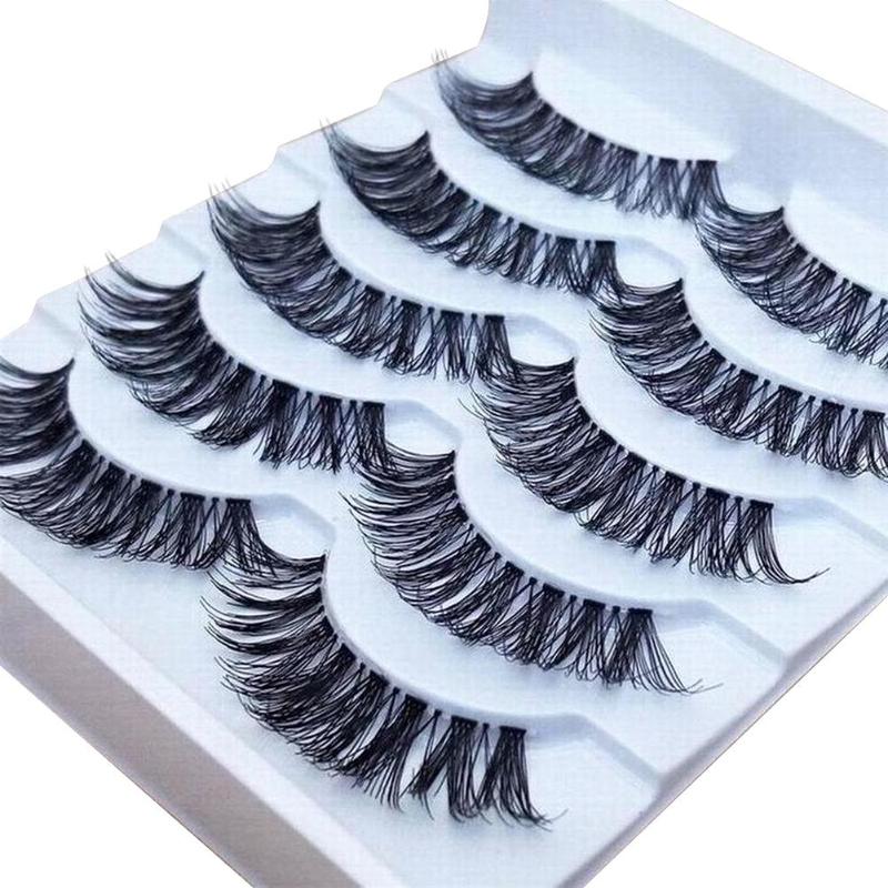 

5 Pairs Eyelashs Natural long 3D Faux Mink Eyelashes Thick HandMade Full Strip Lashes Volume Soft Mink Lashes False Eyelashes