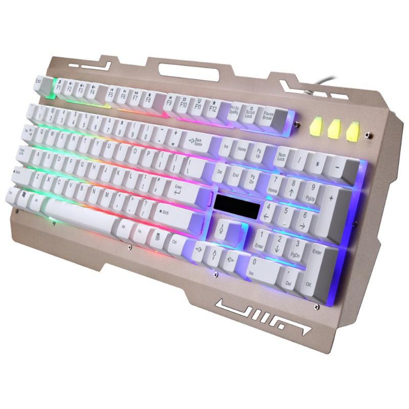 

Wired Keyboard USB G700 Backlight Gaming LED Rainbow Color Game KEYBOARD 3#M