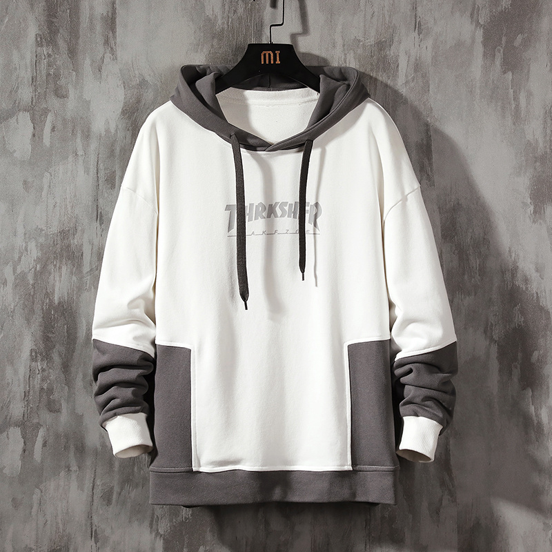 

2020 Autumn Spring Patchwork Hoodies MEN'S Sweatshirts Hip Hop Punk Streetwear Casual Pullover kg-46, Y181 2