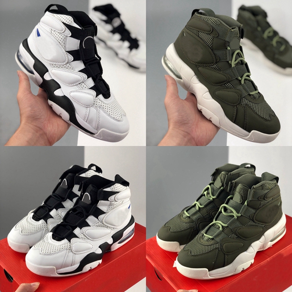 

Designer More Uptempo 94 QS Mens Basketball Shoes Scottie Pippen Triple Green Black White Trainers Sports Sneakers Baskets des chaussures