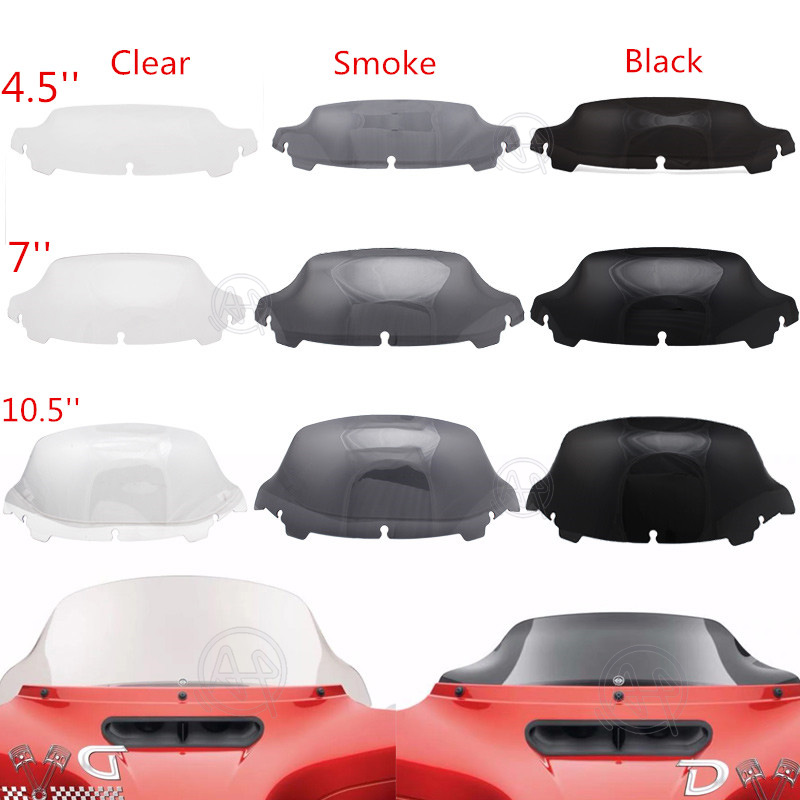 

Black/Smoke/Clear4.5'' 7"10.5'' Windshield Fairing Windscreen Cover For Electra Street Glide Touring 2014-up 2020-2020