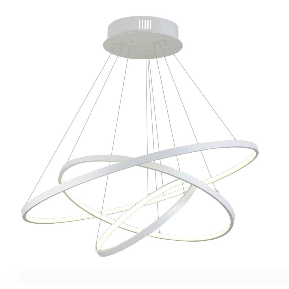 

Modern Led Chandelier Ring Lustre Lighting With Remote Control Aluminum Lamps For Dinning Room Bedroom Restaurant Avize Fixtures