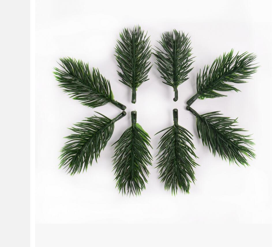 

100 pieces of artificial pine needles, Christmas tree decoration branches, accessories, DIY bouquet gift box, Green