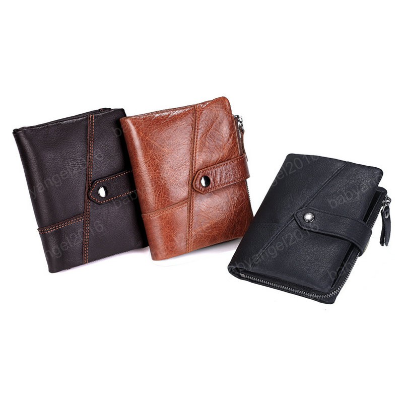 

Genuine Leather Men Wallets with Removable Coin Pocket Cowhide Male Purses Function Wallet for Men Big Men Wallets