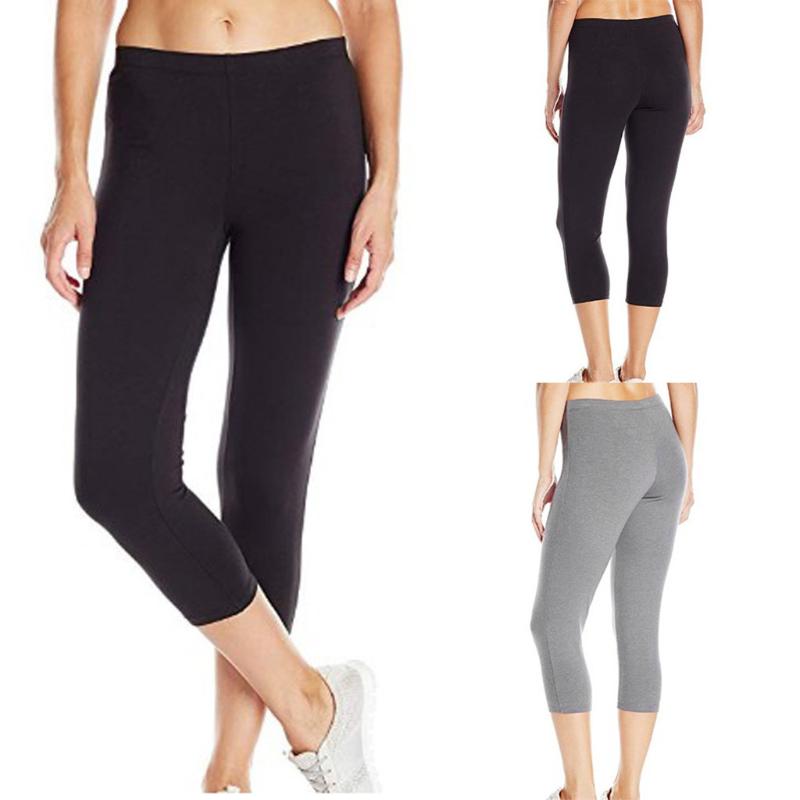 

2020 New Summer Women Yoga Pants High-waist Hip Stretch Running Fitness Yoga Legging Seven-minute Pants, Black