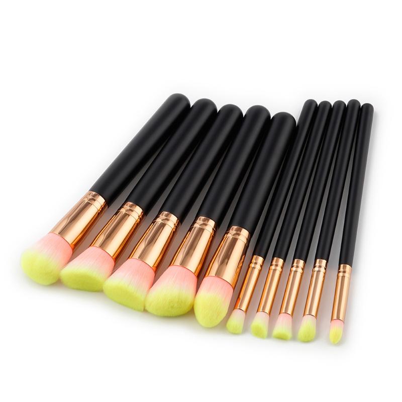 

MAG New 10Pcs Cosmetic Eyebrow Eyeshadow Brush Makeup Brush Sets Kits Tools L511