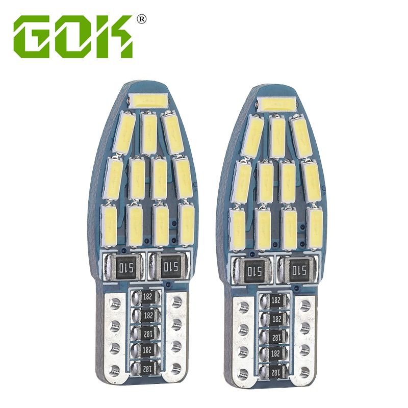 

10pcs Auto T10 led canbus w5w Led t10 24smd 4014 Car Smd Light 194 24smd canbus Bulb No Obc Error for car, As pic