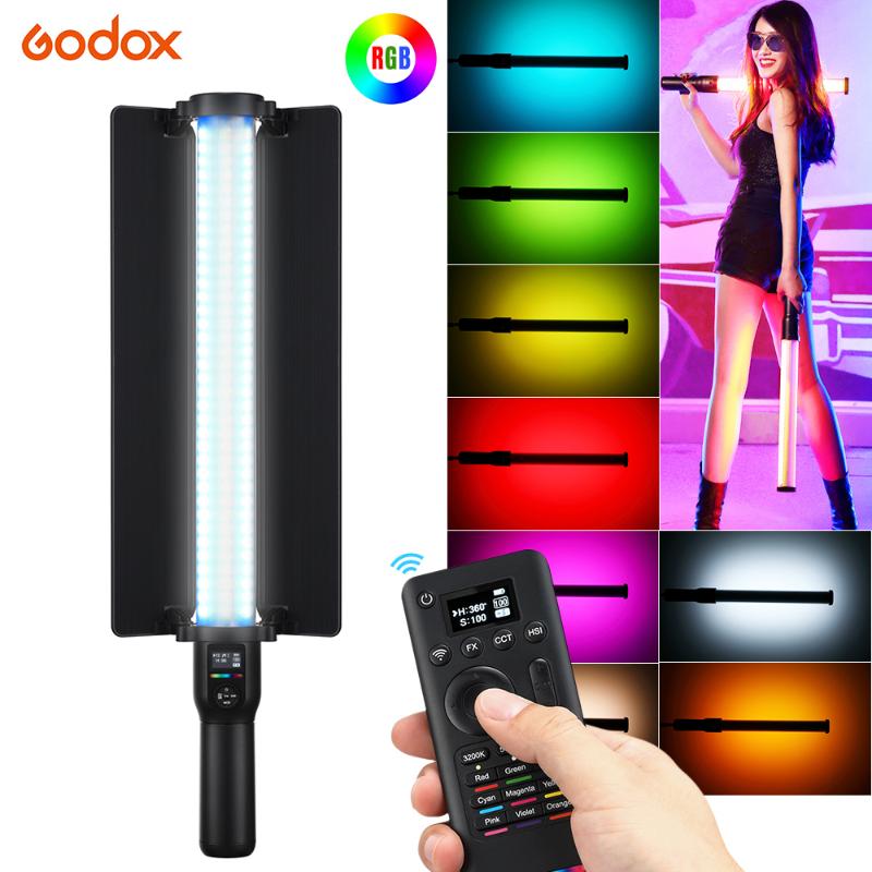 

Godox LC500R RGB LED Video Light Stick 2500K-8500K CCT Mode 360° Full Color 14 FX Lighting Effects CRI 96 with Remote Control