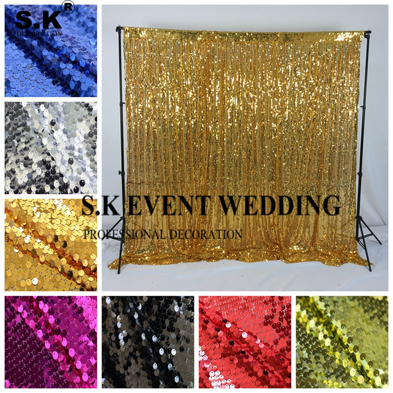 

More Beautiful Sequin Backdrop Curtain Wall Glitter Stage Background Photo Booth Our Door Wedding Event Banquet Decoration