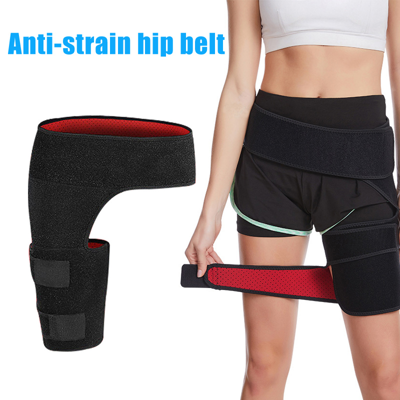 

Newly Hip Brace Thigh Compression Sleeve Hamstring Compression Sleeve Groin Wrap for Hip Pain Relief Fits Both Leg, As show