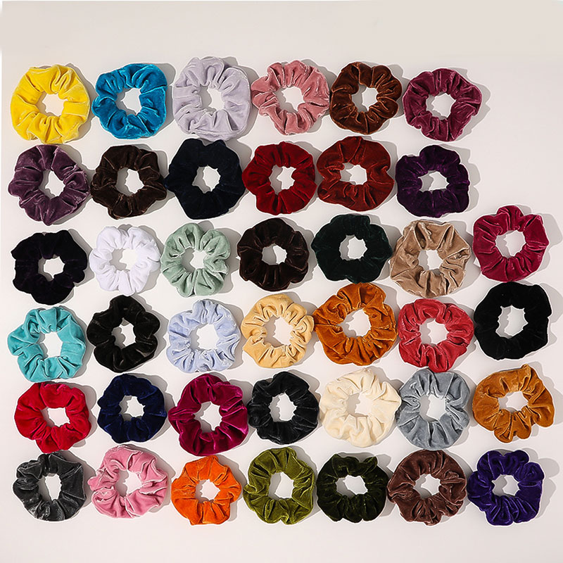 

Candy Color Soft Flannel Scrunchie Women Ladies Velvet Elastic Hair Bands Ponytail Holder Hair Rope Rubber Band Accessories