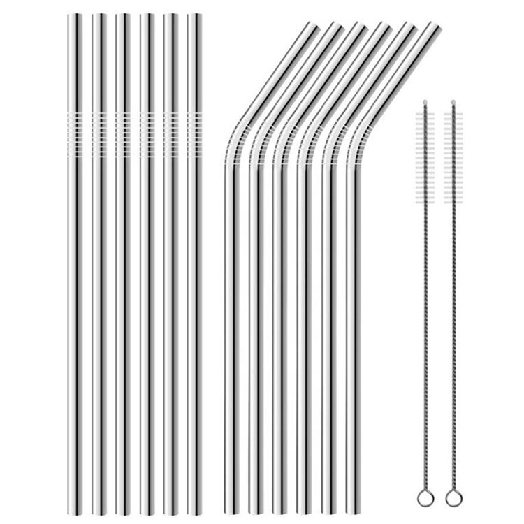 

Reusable stainless steel straight bent drinking straw custom metal straws bar family kitchen for beer fruit juice drink party wedd accessory