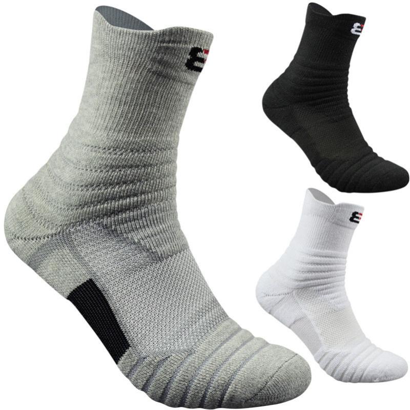 

3 Pairs/lot High Quality Men Socks Thick Mens Socks Profession Thermal Towel Bottom Foot Wear Terry Combed Cotton Male Long Tube, 3 pari 3color