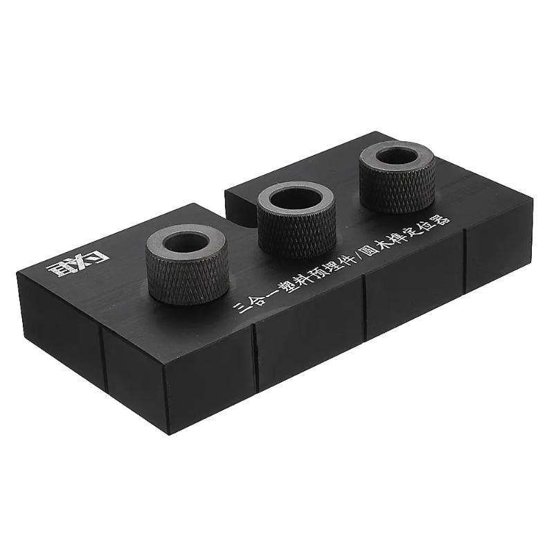 

3 In 1 Dowelling Jig 8/10mm Metric Dowel Drilling Tools Dowel Jig Hole Puncher Woodworking Tool