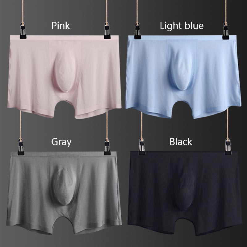 

Sexy man underwear boxers shorts ice silk male underwear men's seamless underpants Half Clear boxer shorts boxer cueca masculina, Black