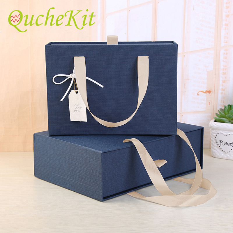 

1pcs The Spot Luxury Portable Cardboard Drawer Gift Box Clothes Scarf Dress Storage Box Birthday Party Decorations Gift
