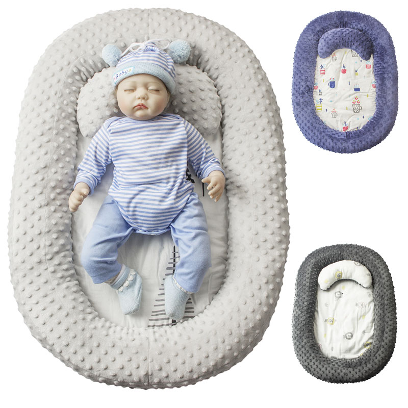 Newborn Baby Sleeping Bed Bassinet For Bed Portable Lounger Toddler Crib Breathable Sleep Nest With Pillow Sheets-image-589226558