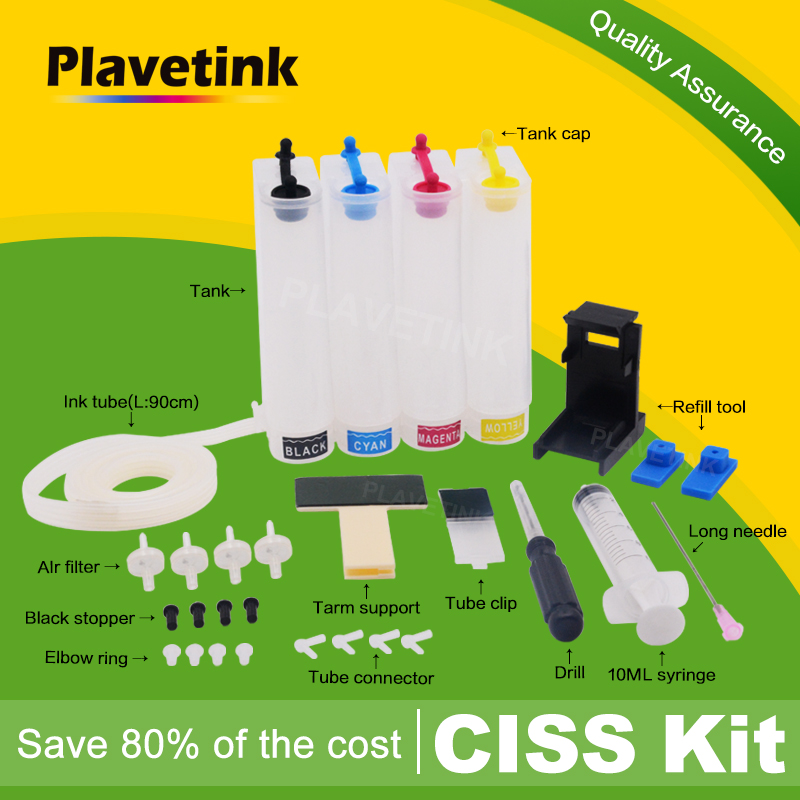 

Plavetink CISS Ink Tank For 652 XL For 652 Ink Cartridge Deskjet 1115 2135 3835 2675 2676 4675 5075 Printer