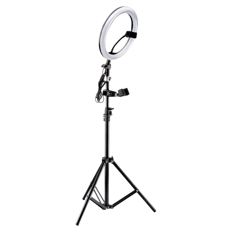 

Led Ring Fill Light Tripod, 26cm Diameter Ring Fill Light and 2.1M Adjustable Live Tripod