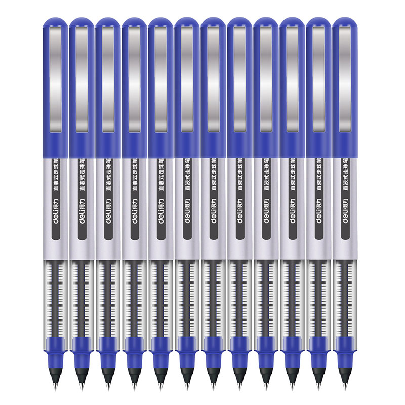 

Deli Direct 3 Pieces Large Liquid Ballpoint Pen Tungsten Steel Ball Pen Office Stationery Student Black 0.5mm Gel