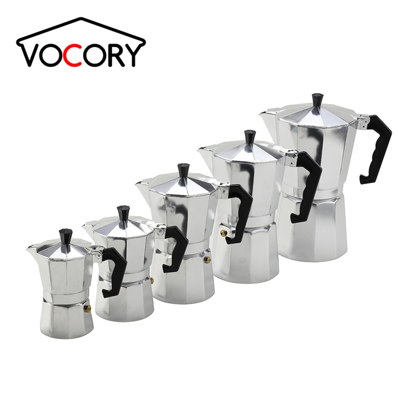 

1cup/3cup/6cup/9cup/12cup Coffee Maker Aluminum Mocha Espresso Percolator Pot Coffee Maker Moka Pot Stovetop