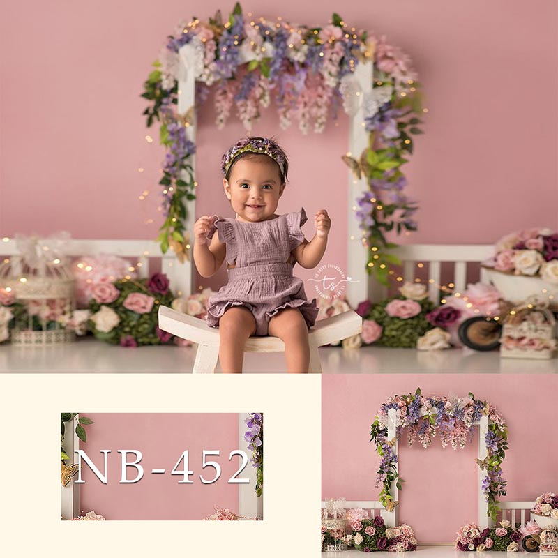 

Colorful Flowers Photography Backdrop Newborn Baby Photo Background Child Birthday Banner Baby Shower Photo Booth