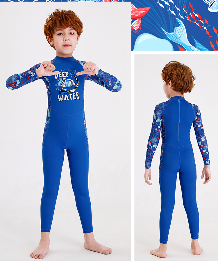Boys/Girls Full Body Swimsuit Rash Guard One Piece Long Sleeve Surf