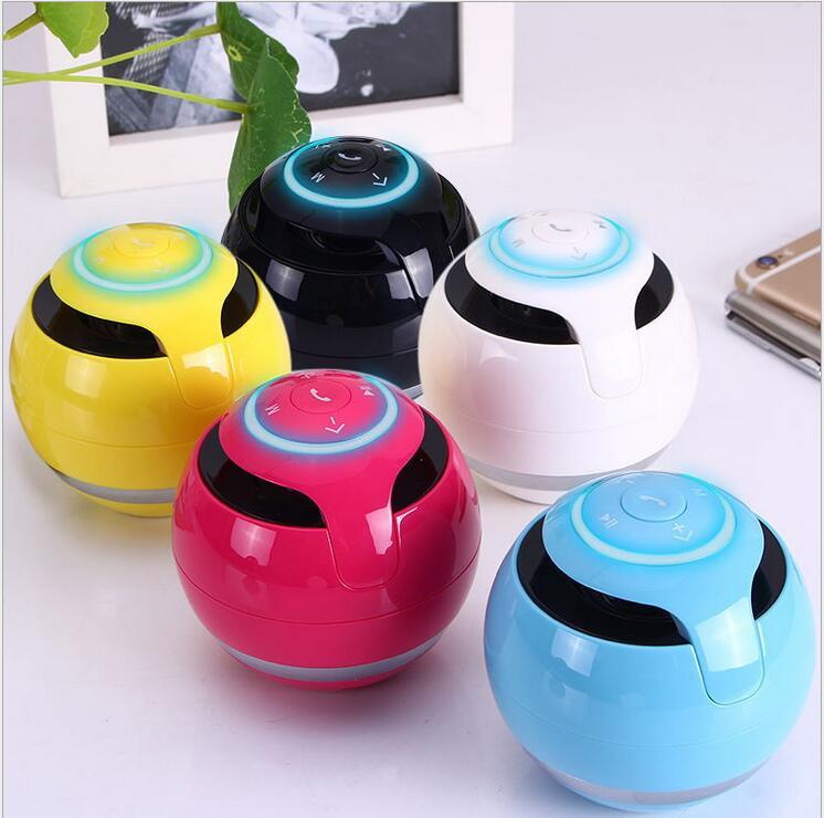 

50pcs Mini Bluetooth Speaker ball, Wireless column Handfree TF FM Radio with Mic MP3 globe audio Music receiver for phone