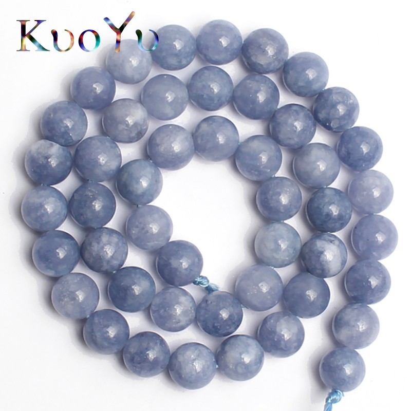 

Natural Stone Angelite Beads Loose Spacer Beads For Jewelry Making 15inche 6 8 10 12mm Diy Bracelets Pendant Necklace Wholesale