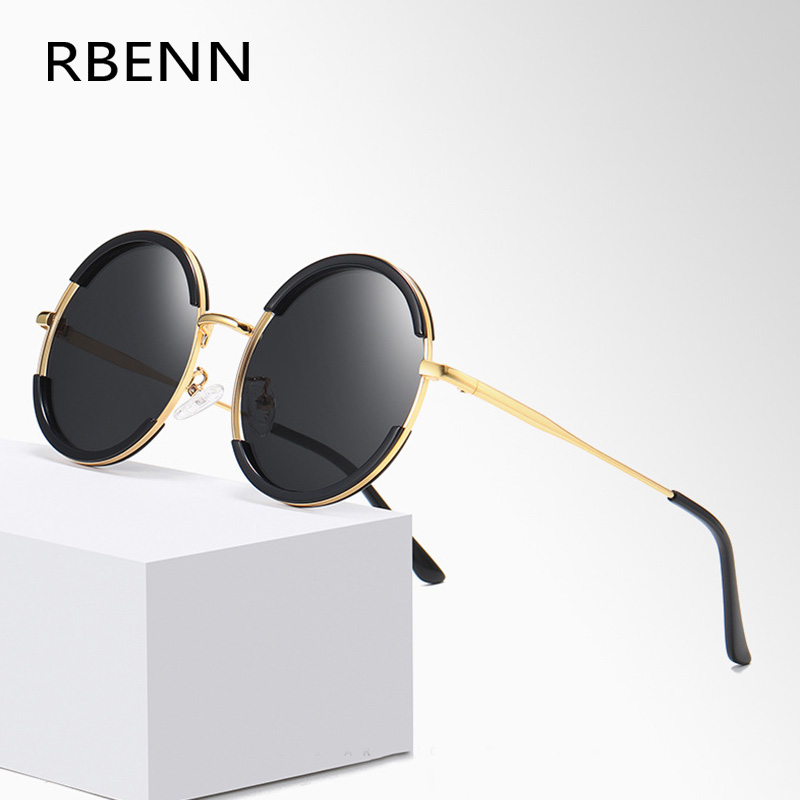 

RBENN 2020 New Women's Polarized Sunglasses Vintage Round Women Brand Designer Shades Eyewear Driving Sun Glasses Gafas UV400