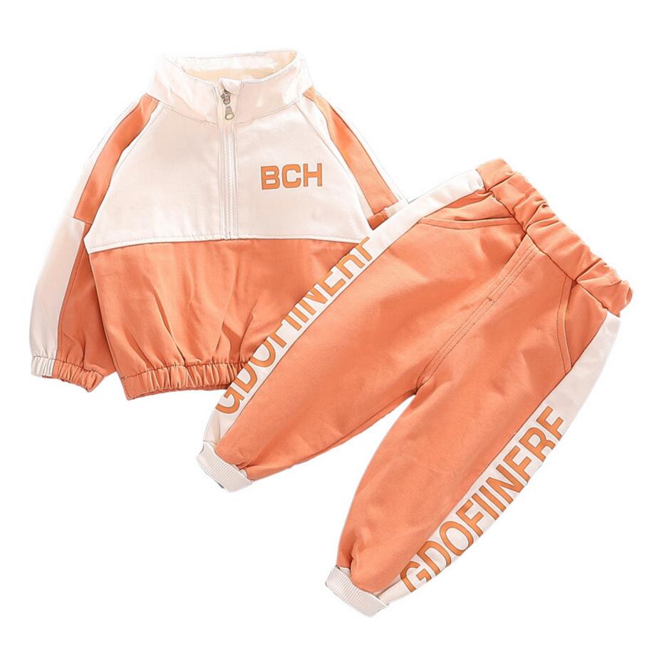 

2020 Spring Autumn Toddler Boys Girls Clothes Cotton Long Sleeve Top + Pant 2pcs Sport Suit For 0 1 2 3 4 Year Children Clothes, Biue
