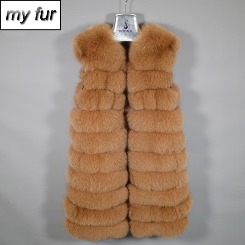 

2020 Women Long Style Winter Thick Warm Real Genuine Fur Vests Ladys 100% Real Fur Gilets Outwear Waistcoats, Natural white