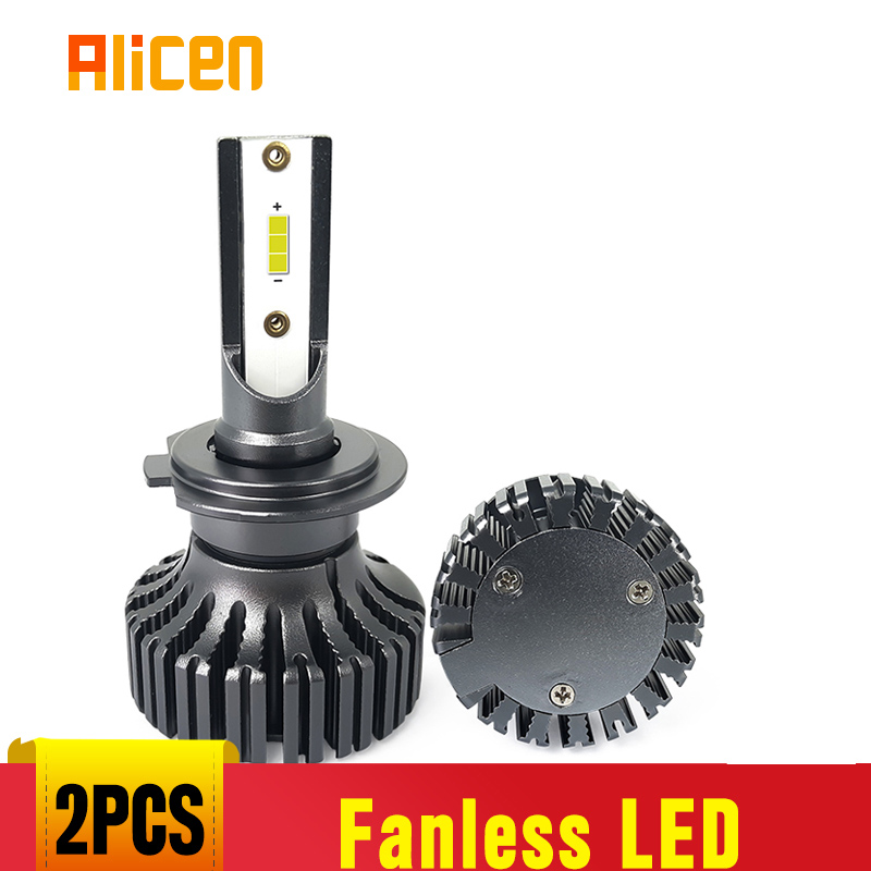 

2pcs Car headlight bulbs h7 led H4 6000K H11 CSP chip 3 4 H19005 9006 fanless LED design 10000LM 50W 12V fog light style 24V