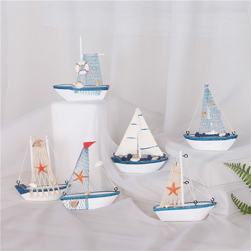 

Mediterranean Creative Sailing Model Decoration Resin Craft Home Decoration Desktop