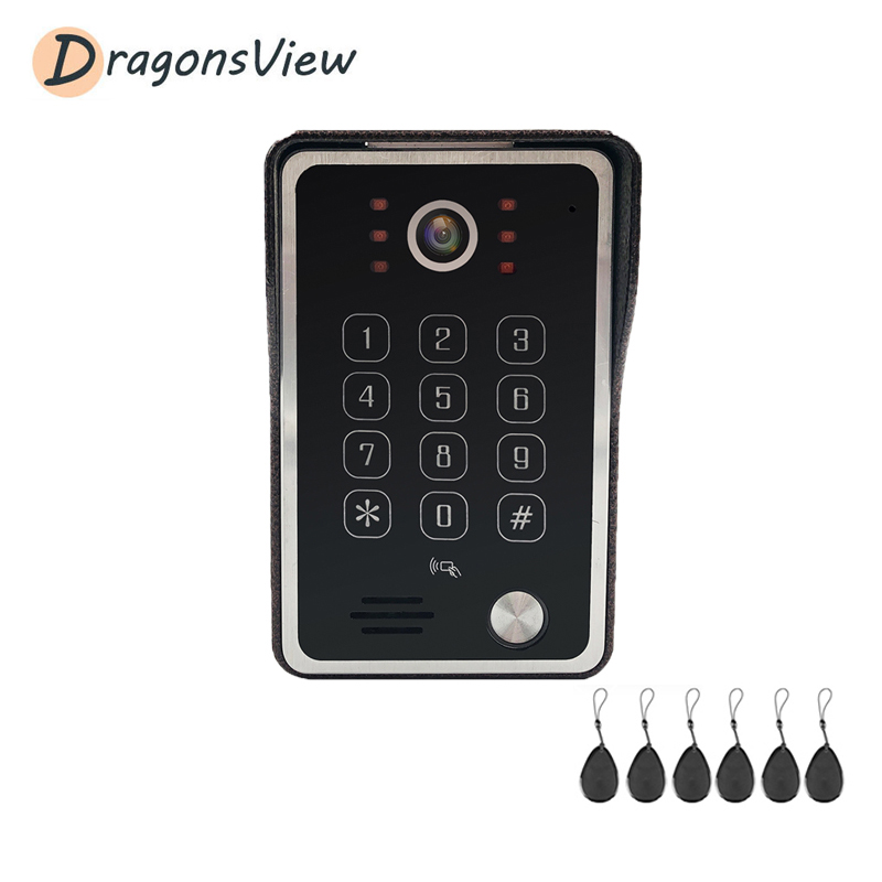 

DragonsVew Video Door Phone Doorbell Camera 1200TVL RFID Outdoor Call Panel for Video Intercom Night Vision IP65 Waterproof