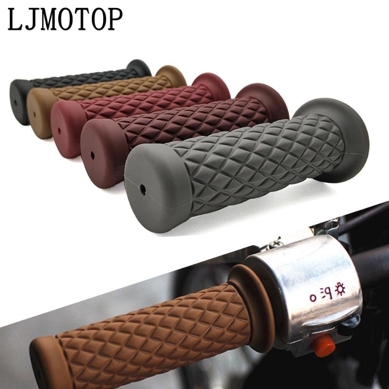 

Universal 7/8" 22mm Motorcycle Grips Retro Handle Rubber Handlebar Grip For XMAX400 XMAX300 VMAX VMAX 1700 1200