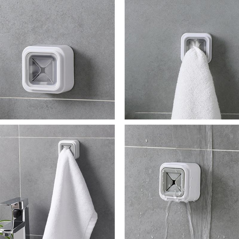 

Punch-free Towel Holder Rack Kitchen Bathroom Waterproof Glue Adhesive Towel Storage Plug