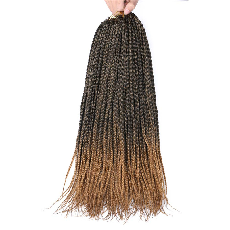 

18" Senegalese Twist Crochet Braid Hair Weaves box braid crocher Hair 90g/pc Ombre Synthetic Braiding Hair Extensions, #30